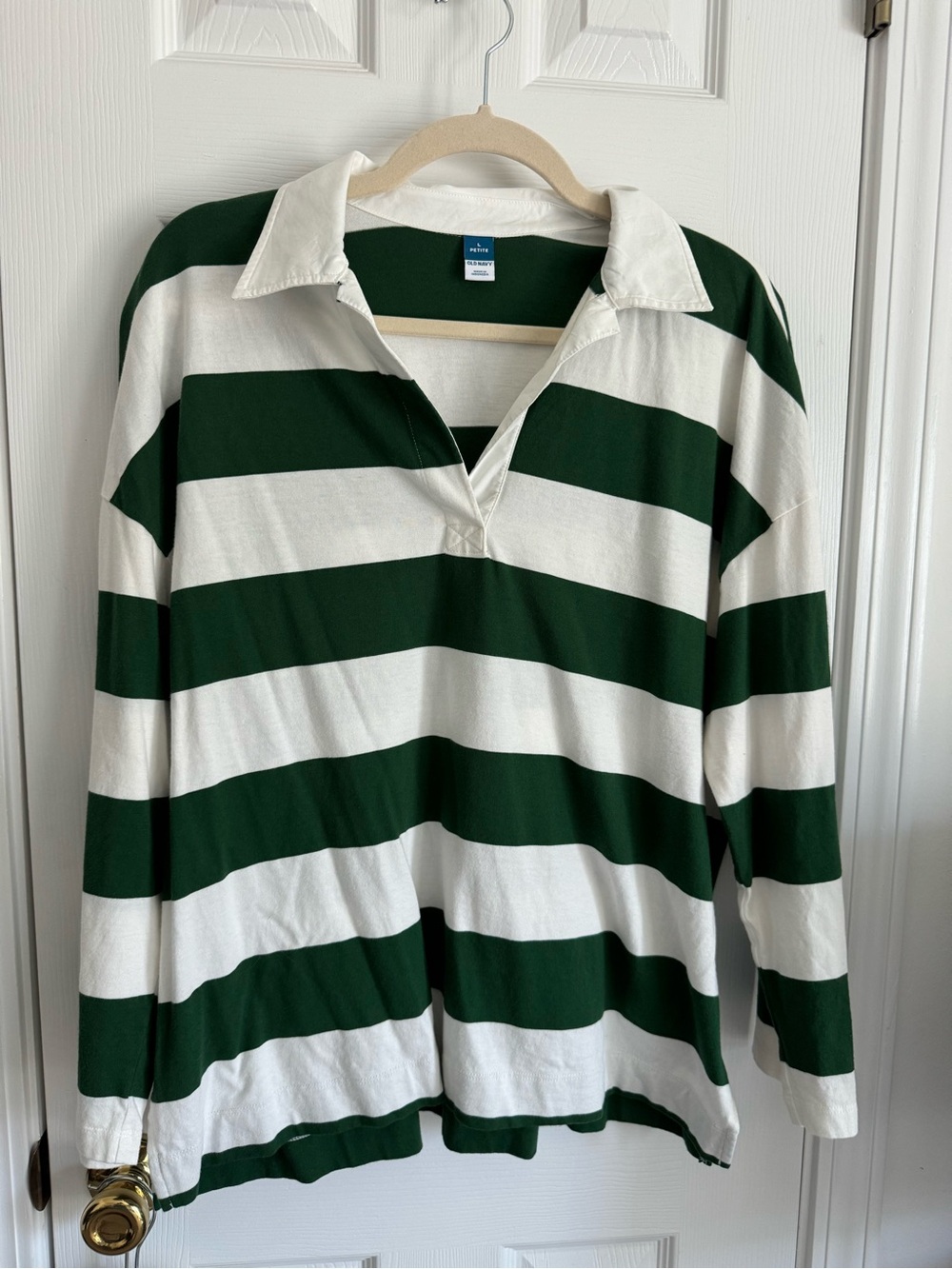 Old Navy Oversized Striped Rugby Polo L Petite